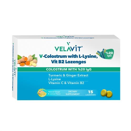 Velavit V-Colostrum With L-Lysine Vitamin B2 Lozenges 15 Pastil