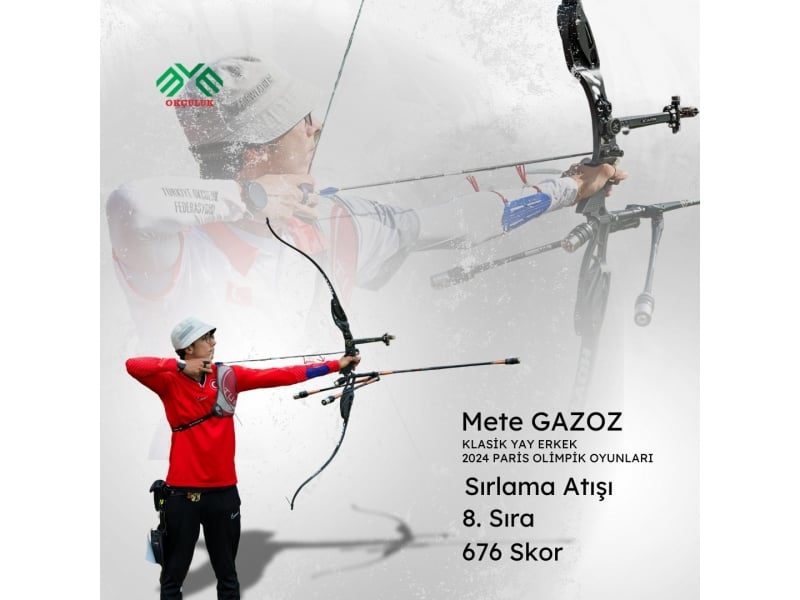 Paris 2024 Olimpiyatları'nda Klasik Yay Erkekler Sıralama Atışı Mete Gazoz
