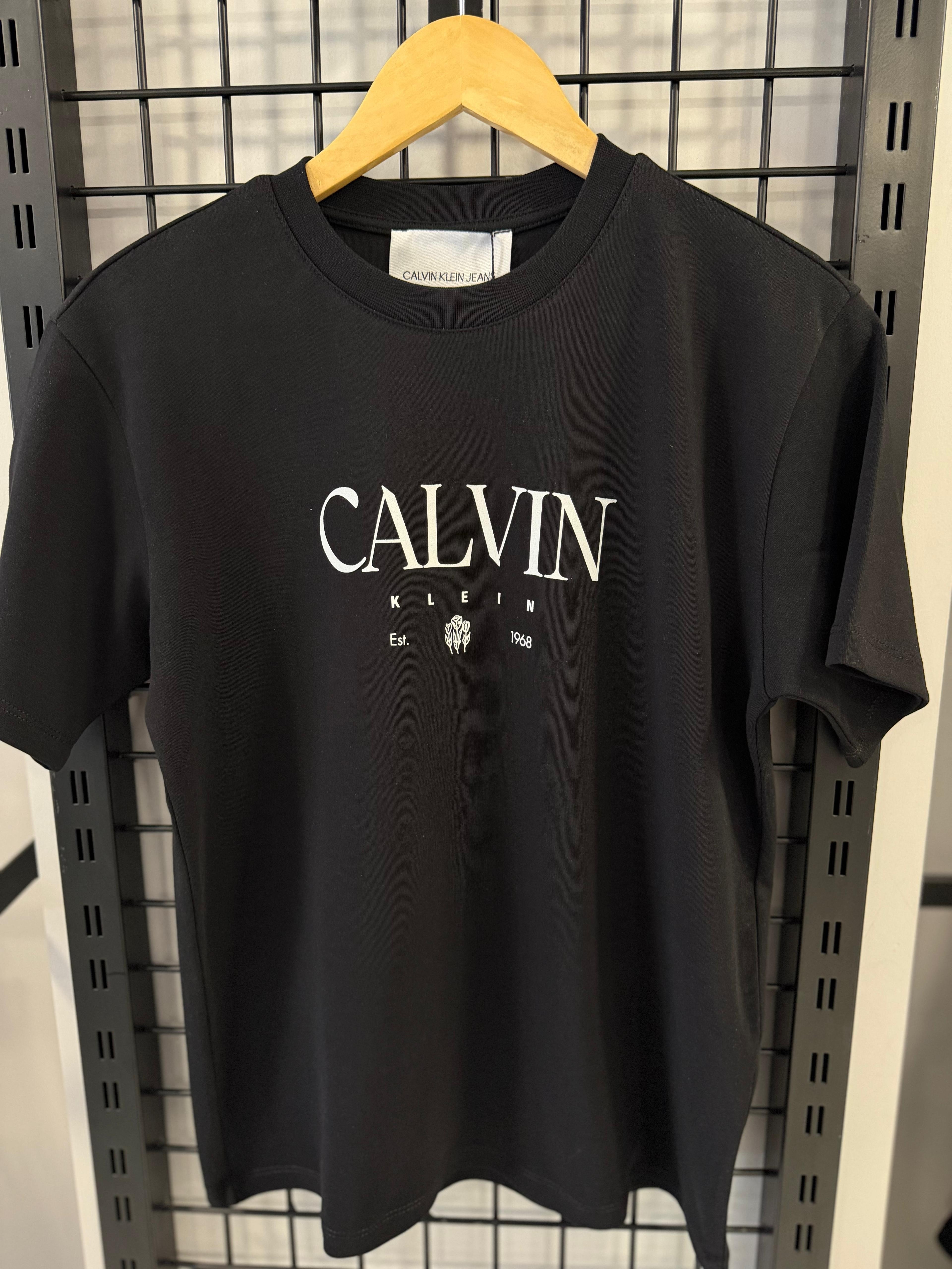 Ck Yazı Detaylı Siyah Tshirt 