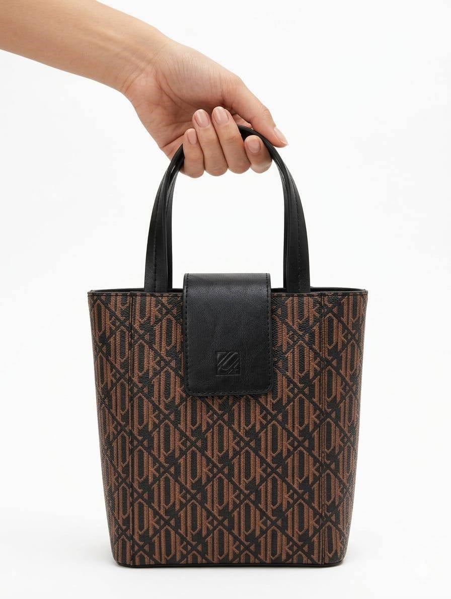 Kahve / Siyah Monogram Çanta