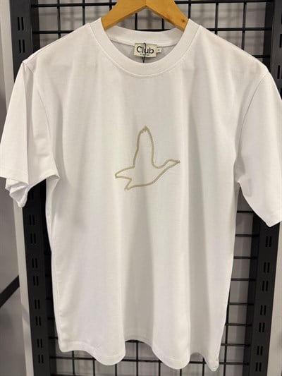 Bclub Beyaz Zincir Logolu Tshirt