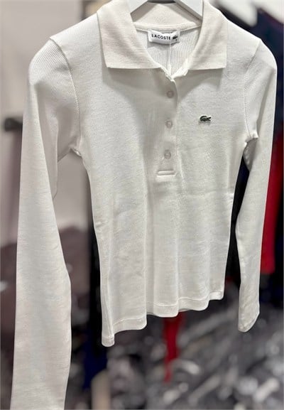 Premium Polo Yaka  Düğmeli Ekru Triko