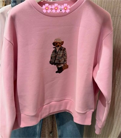 Yeni sezon pembe sweatshirt