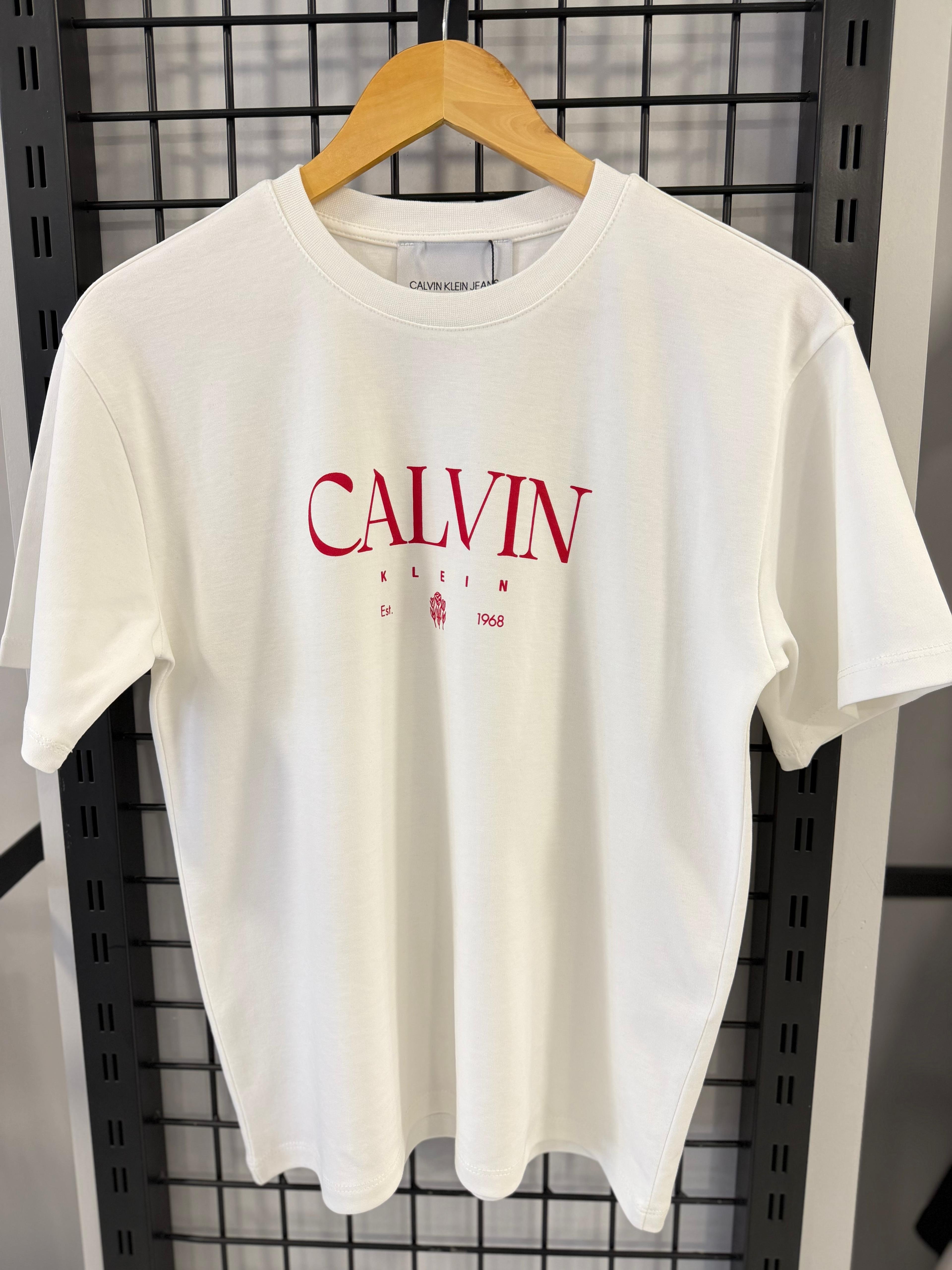 Ck Yazı Detaylı Beyaz Tshirt 