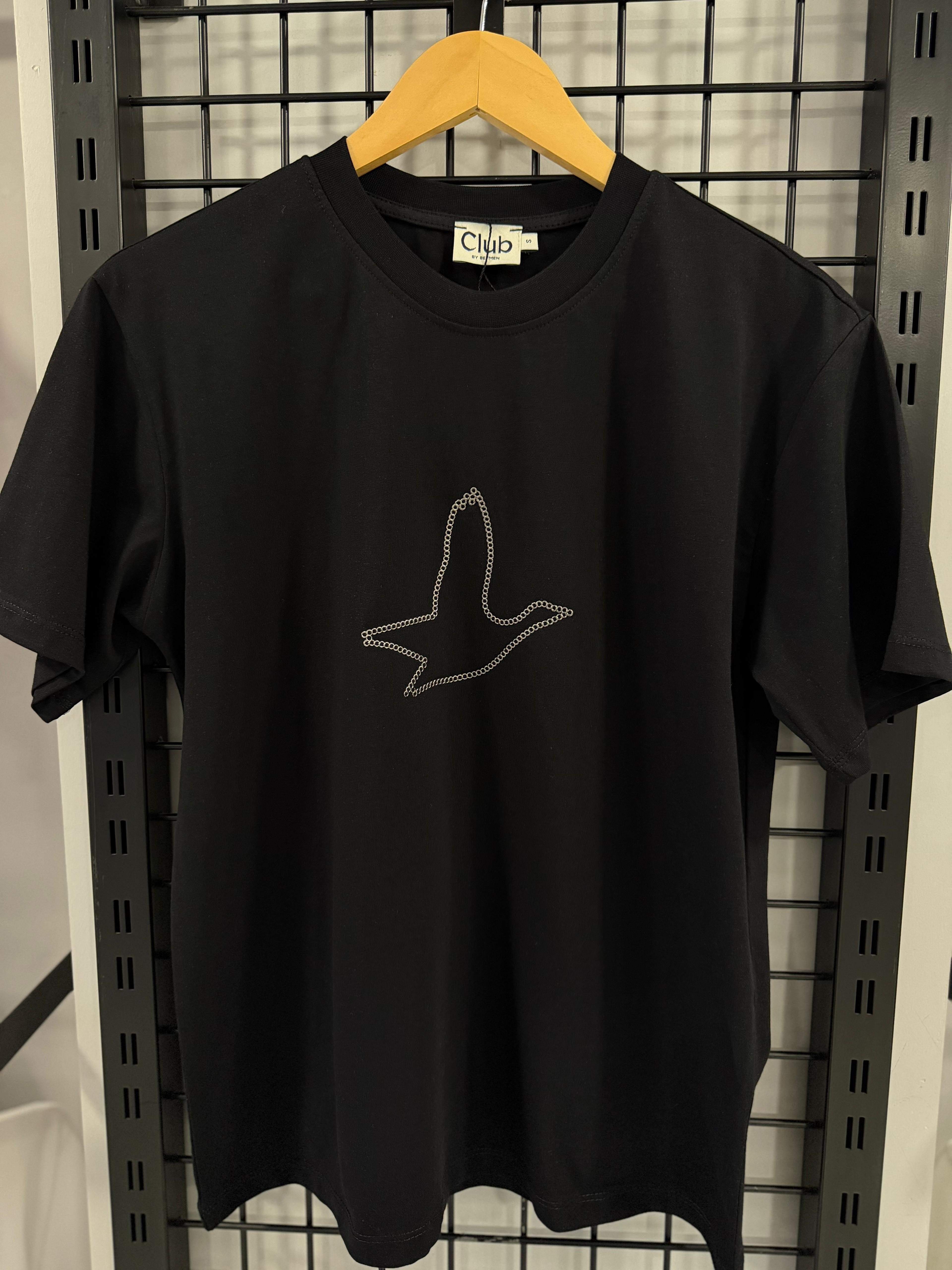 Siyah Zincir Logolu Tshirt