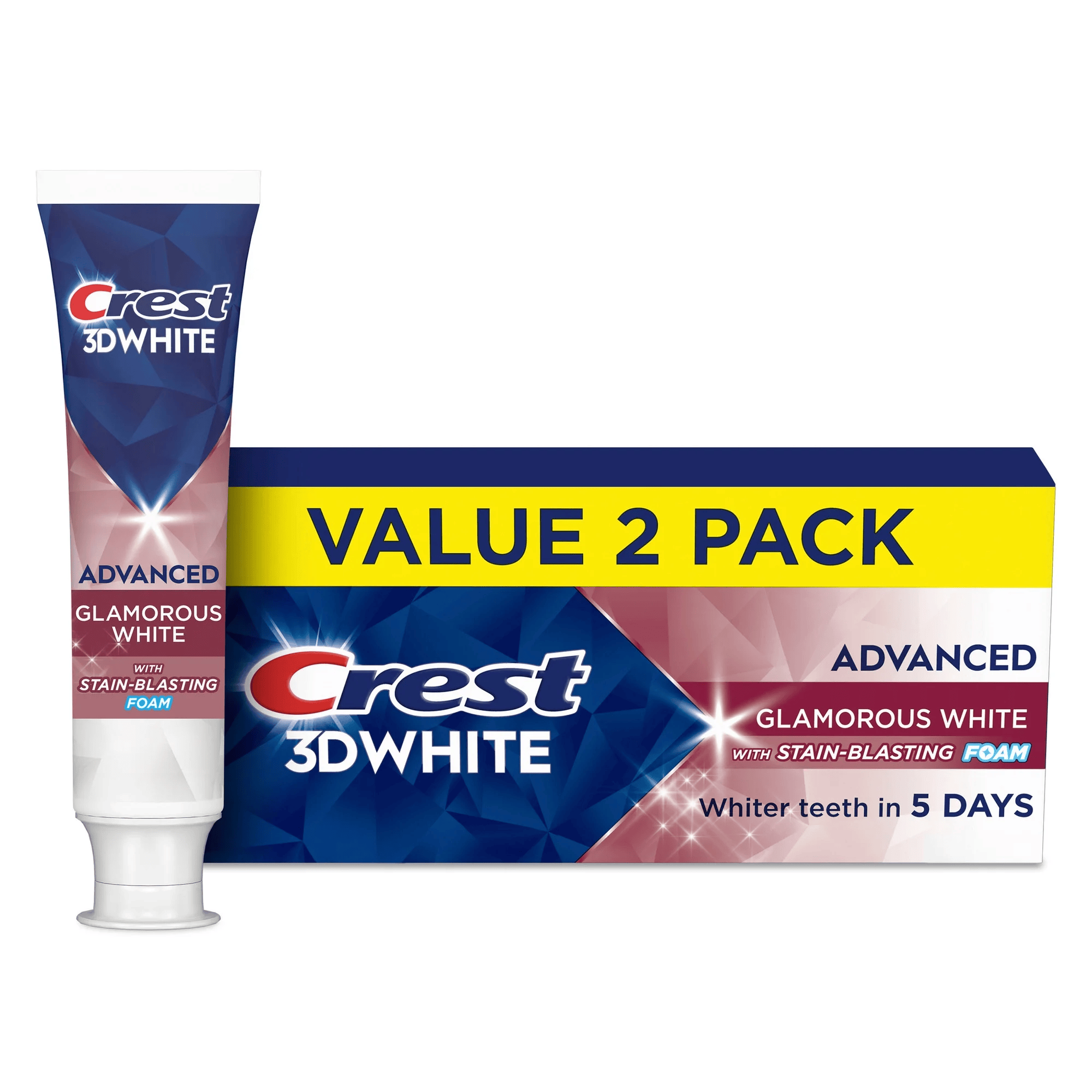 Crest 3D Glamorous White Beyazlatıcı Diş Macunu 2X93GR (187GR)