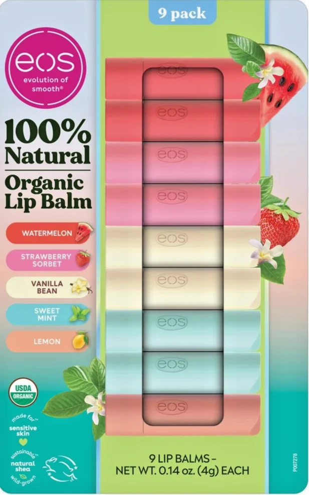 Eos 9lu Organik Dudak Balsamı 9x4 GR
