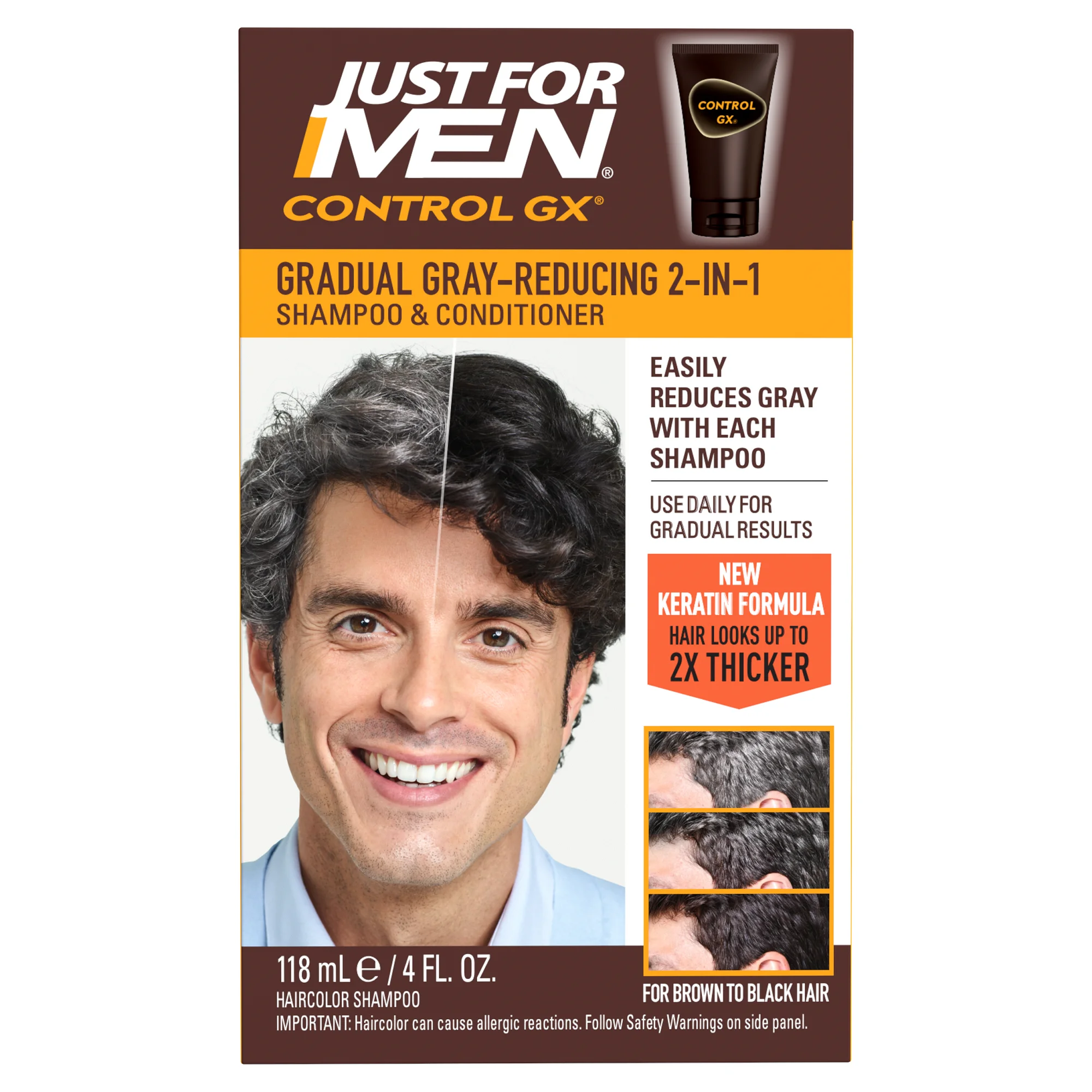 Just for Men Control GX 2 in 1 Saç Boyası Şampuanı 118 ML