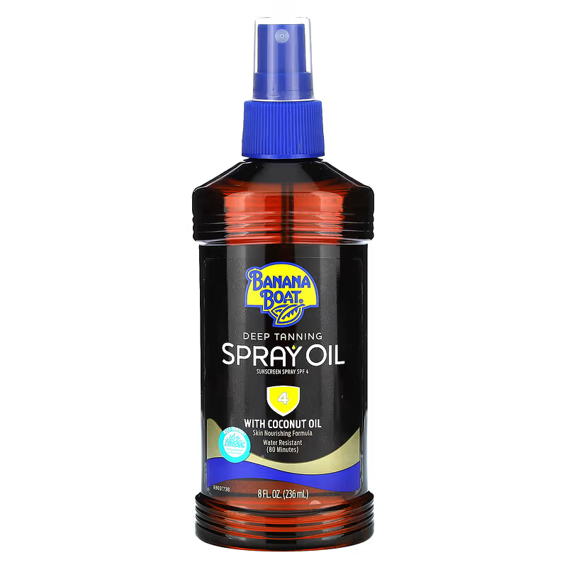 Banana Boat Deep Tanning With Coconut Oil Spray Hindistan Cevizi Yağı Spf 4 8 oz