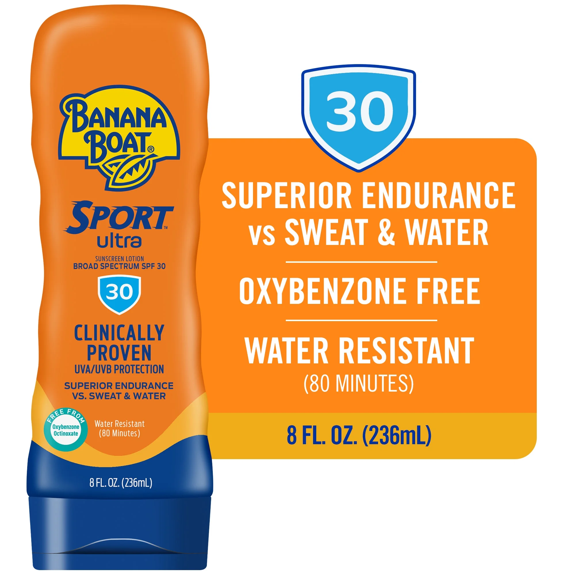 Banana Boat Sport Ultra SPF 30 Güneş Koruyucu Losyon, Spor Güneş Kremi, Yetişkin Güneş Koruyucu Losyon, 236ml