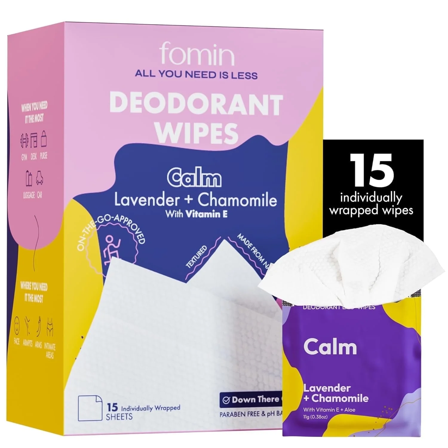 Fomin Lavanta ve Papatyalı Deodorant Mendil 15 Adet