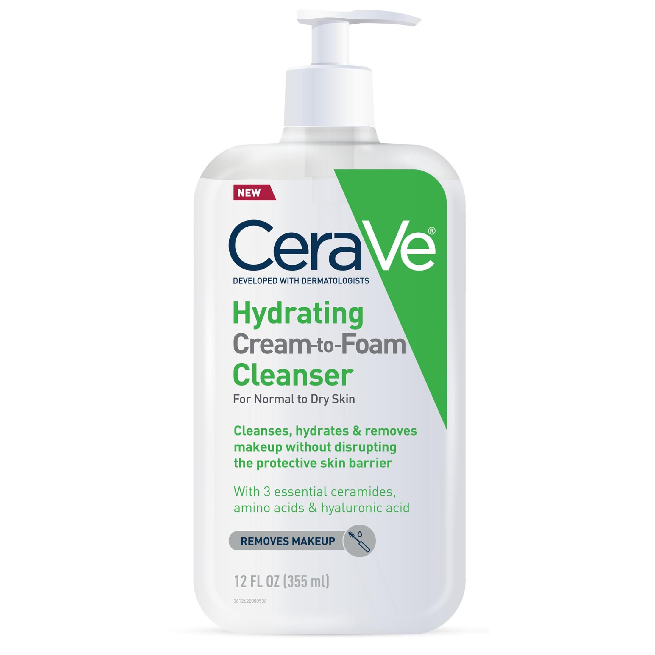 CeraVe Hydrating Cream To Foam Cleanser 355 ml.Yüz Temizleyici Krem. 