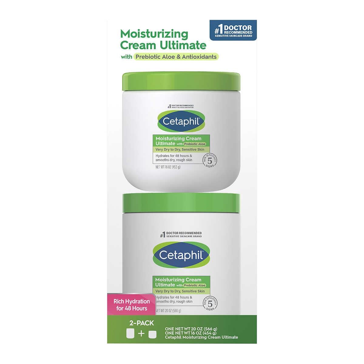 Cetaphil Prebiyotik Aloe İçeren Nemlendirici Krem Ultimate 2'li (566 gr + 453 gr)