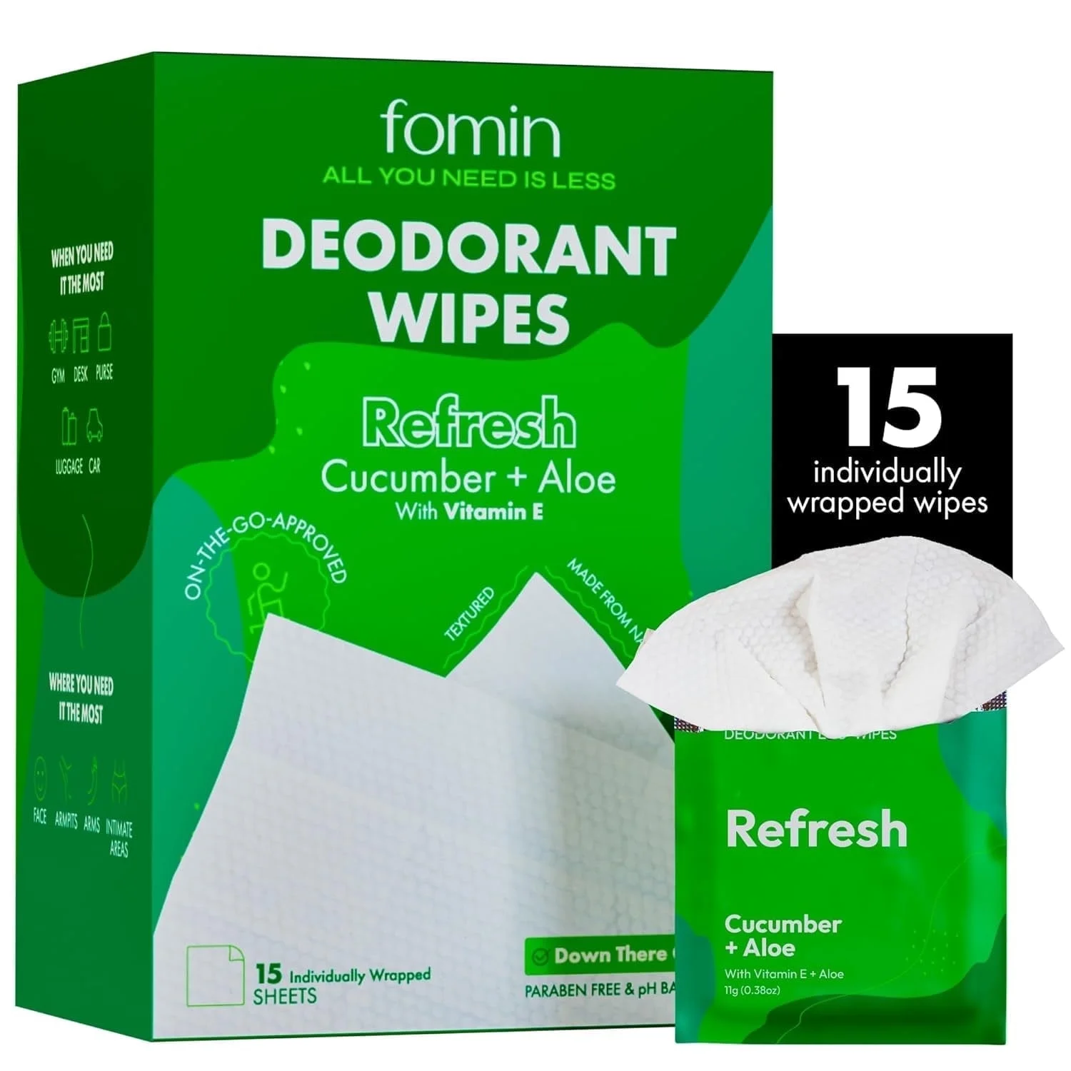 Fomin Salatalık ve Aloe Deodorant Mendil 15 Adet