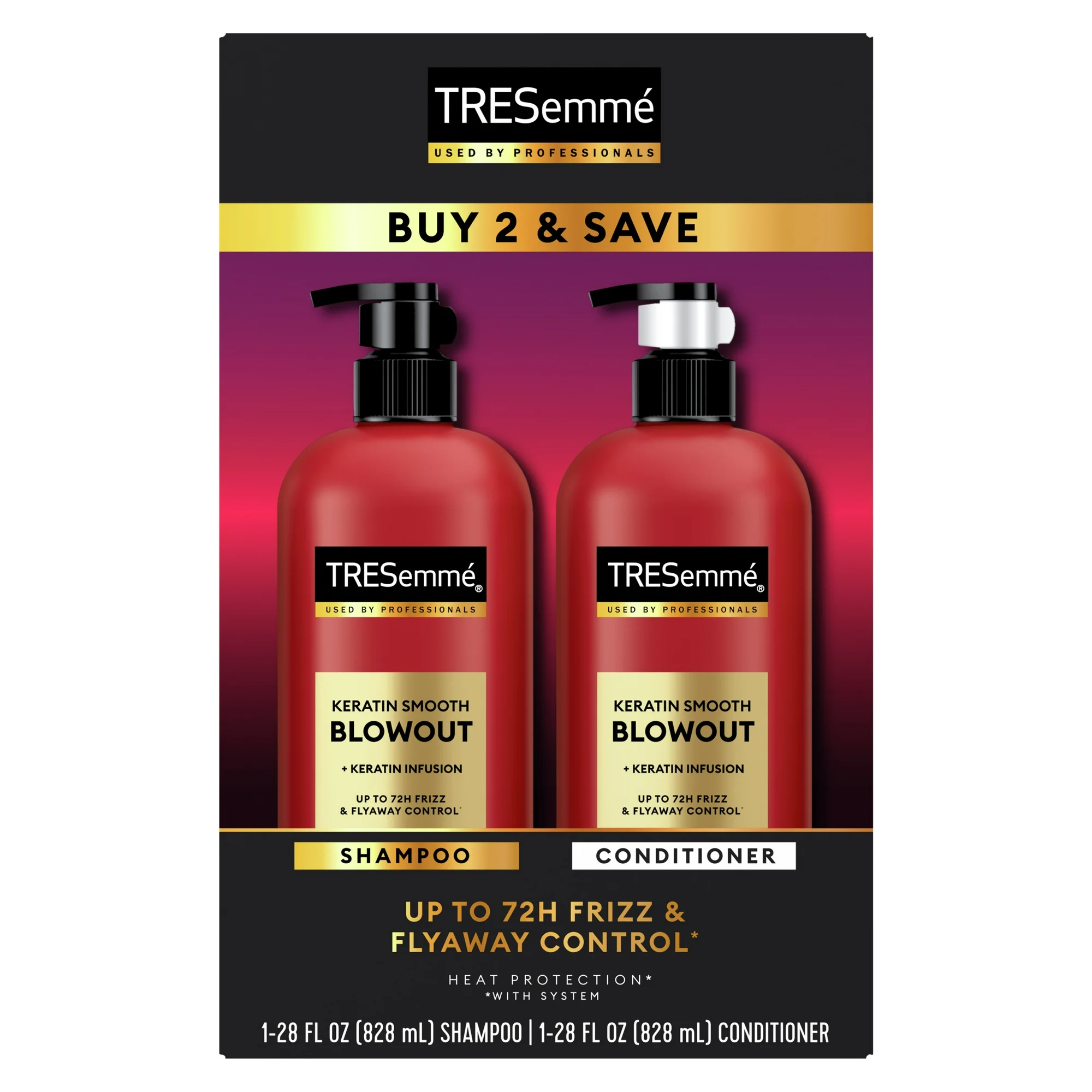 Tresemme Keratin Smooth Blowout Saç Şampuanı ve Kremi Seti 828MLx2
