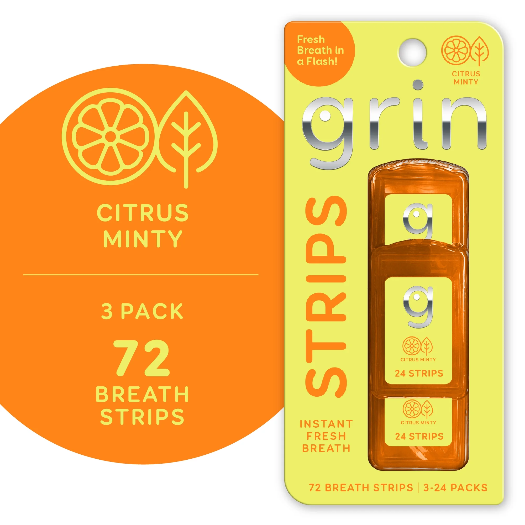 Grin Ağız Bakım Citrus Minty Nefes Şeritleri 72li