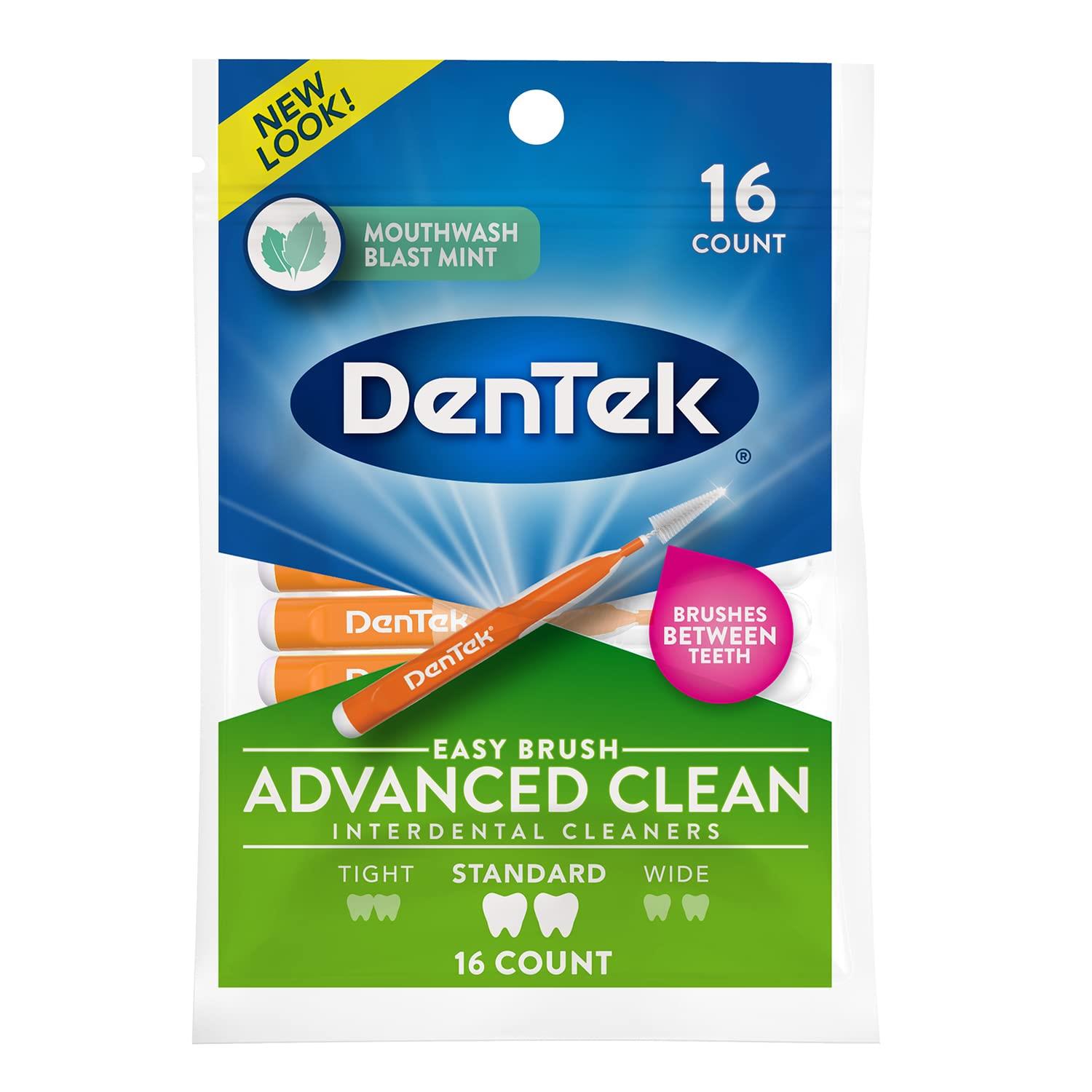 DenTek Easy Brush Gelişmiş Temiz Diş Arası Temizleyicileri Standart 16 Adet