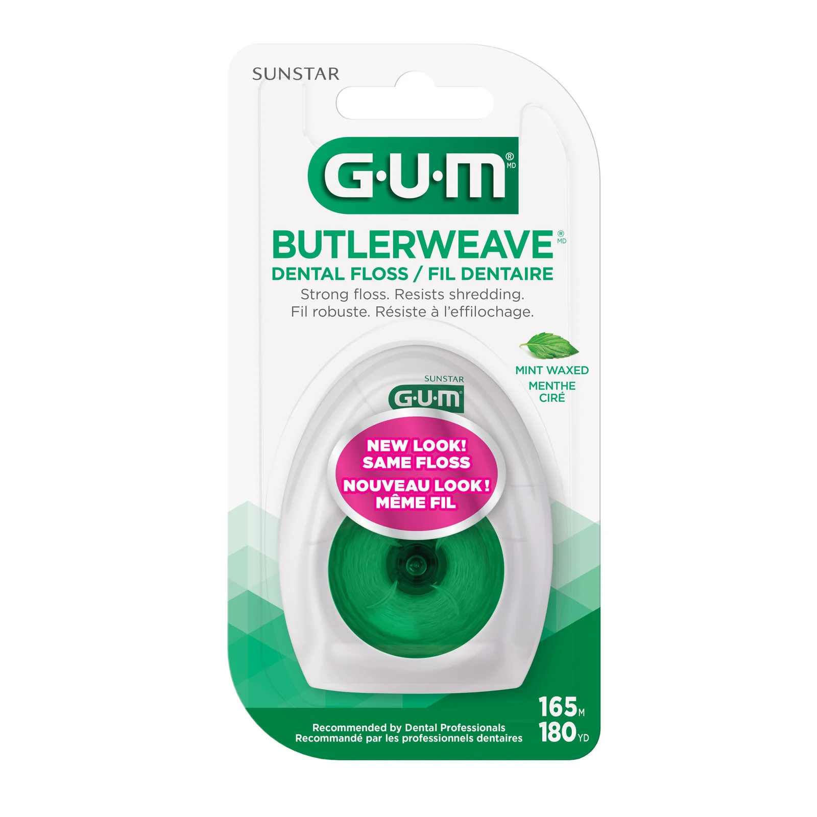 GUM BUTLERWEAVE Waxed Dental String Floss, Mint Diş İpi 165m