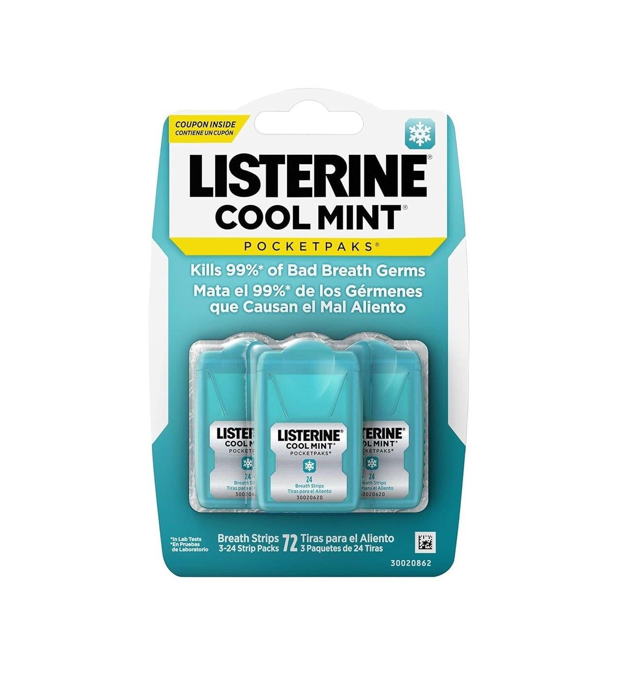Listerine Cool Mint Nefes Tazeleyici Strip 72'li Paket 3 x 24
