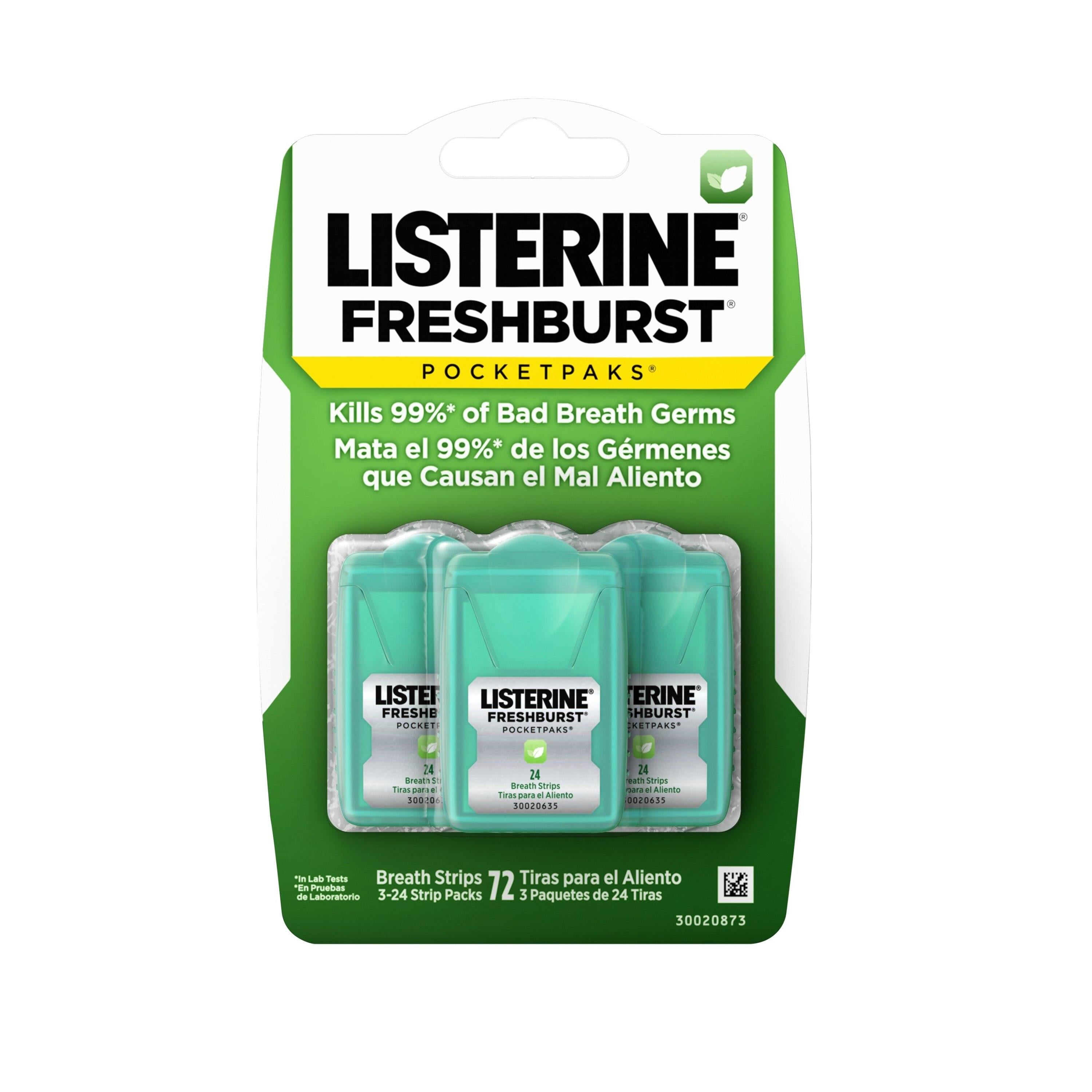 Listerine Freshburst Damak Strips Pocketpaks 3X24 Yaprak Nefes Tazeleyici