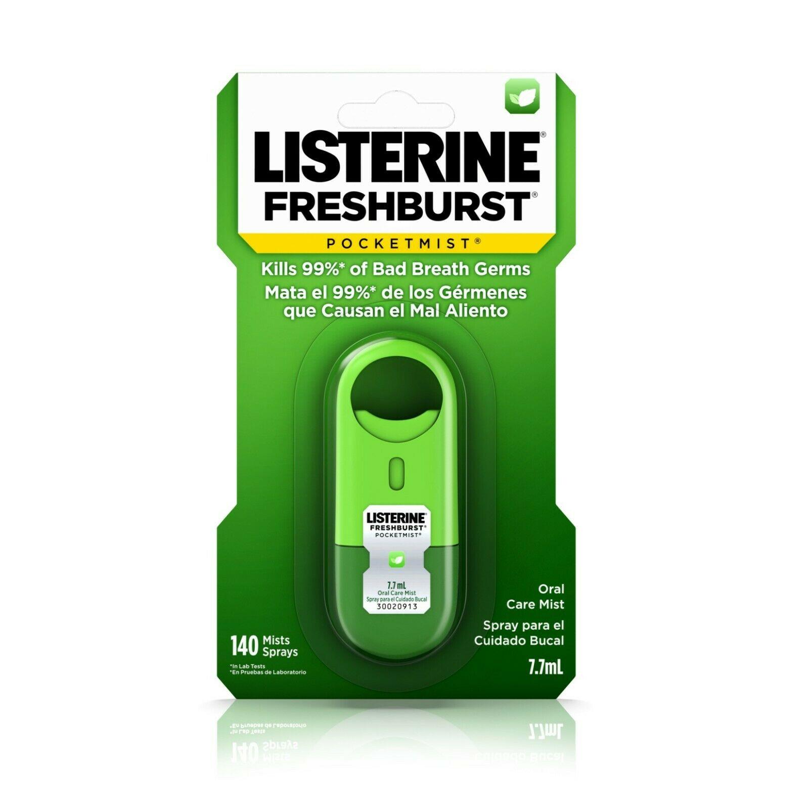 Listerine Freshburst Pocketmist Fresh Breath Spray Mist, 7.7 mL