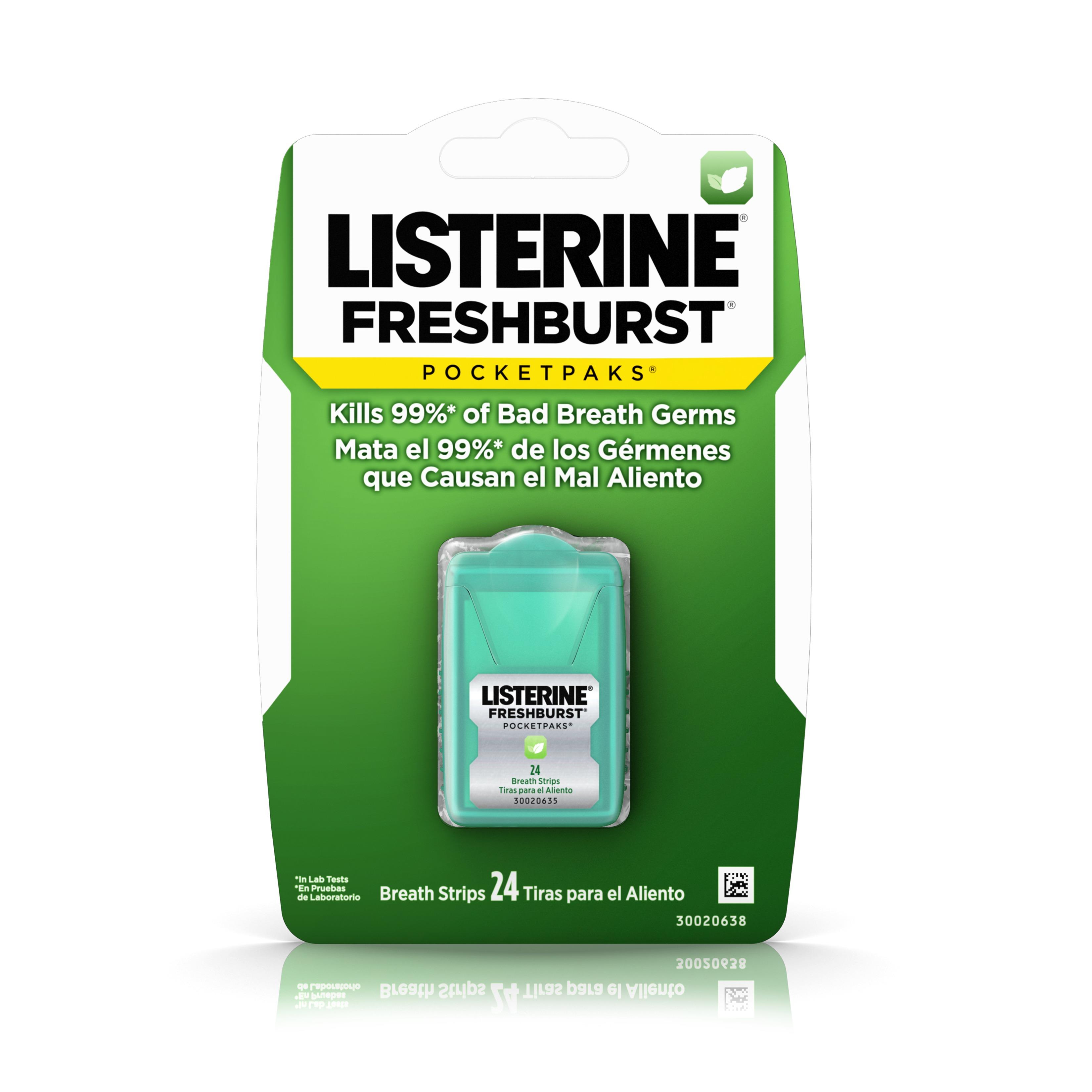 Listerine Freshburst Pocketpaks Taze Nefes İçin Nefes Şeritleri, 24 Adet