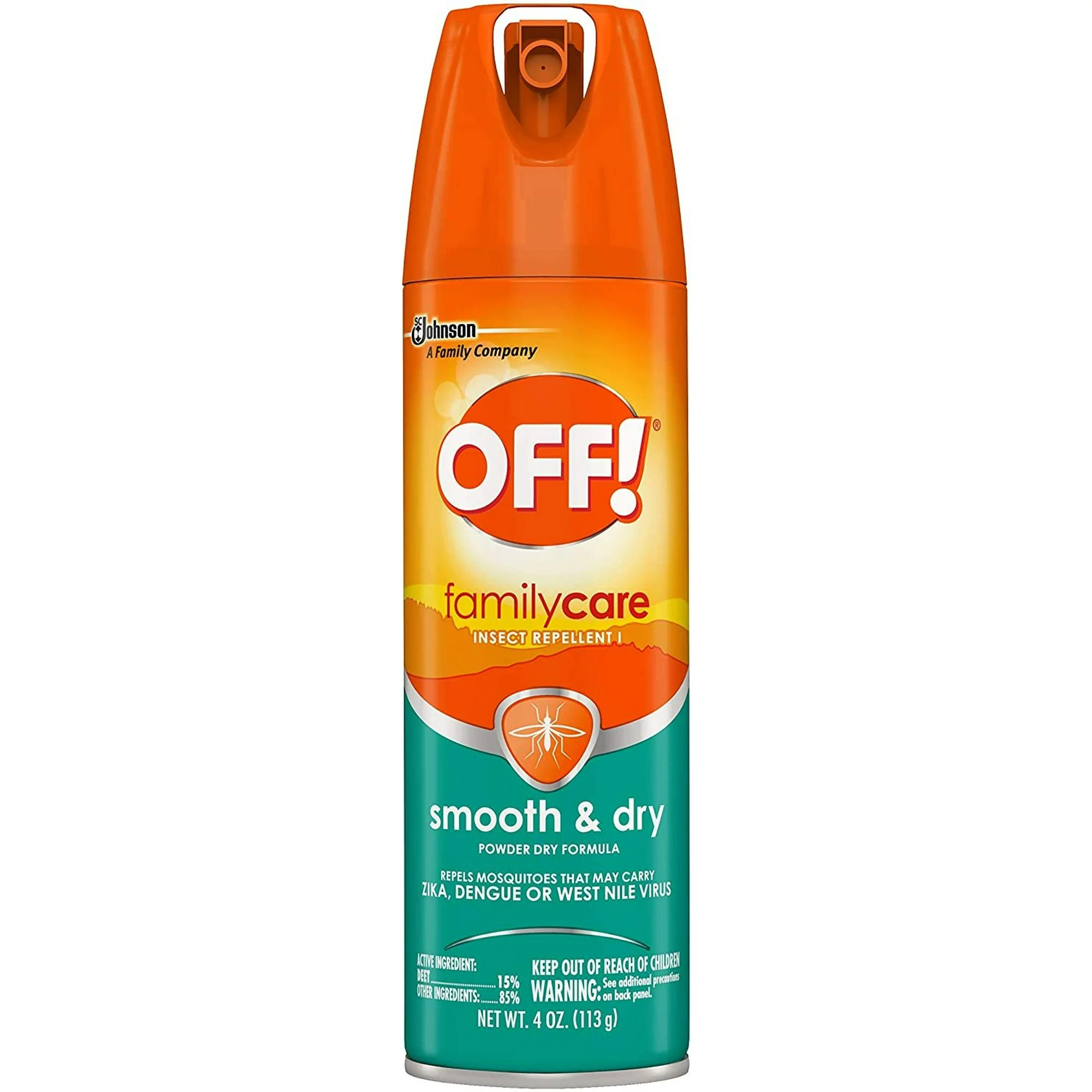 OFF! Family Care Insect & Mosquito Repellent I, Smooth & Dry Bug Spray for the Beach, Backyard, Picnics and More,113g