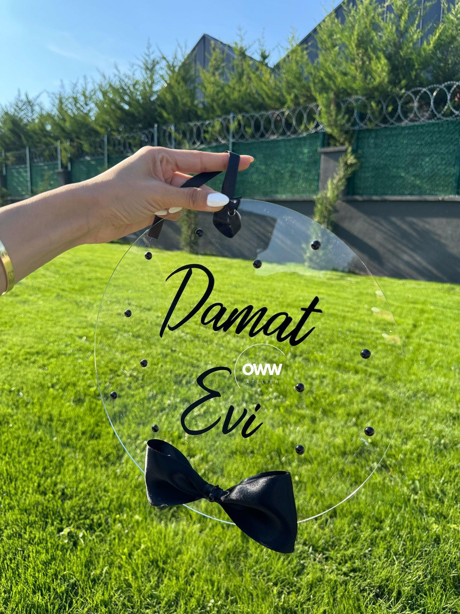 Damat Evi Kapı Süsü (Siyah İnci Detaylı)