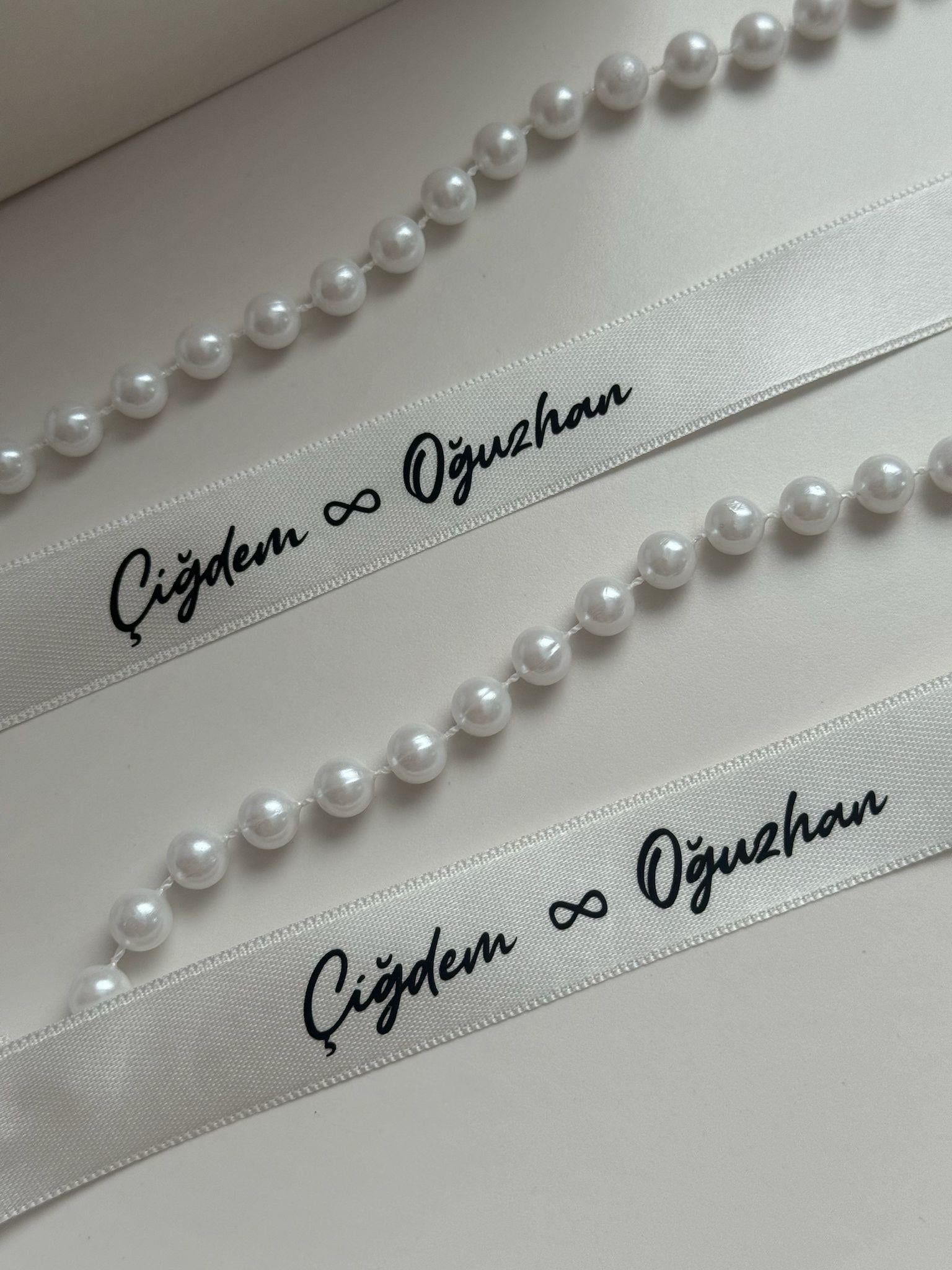 Dökülmeyen İncili Yüzük Kurdelesi (2cm en) Model 39