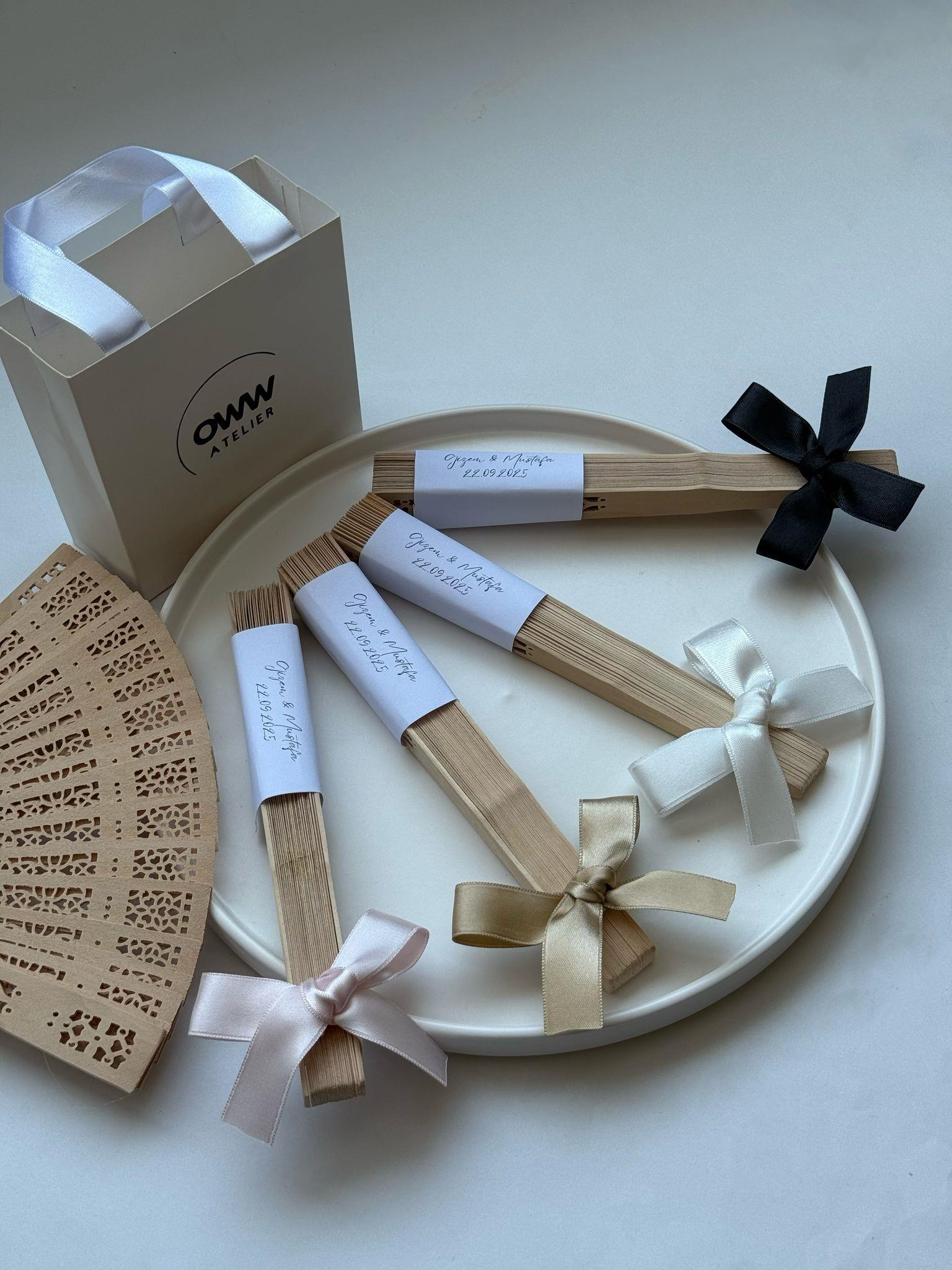 Hediyelik Yelpaze Model 2 (Kurdele Uçları Baskısız Model)