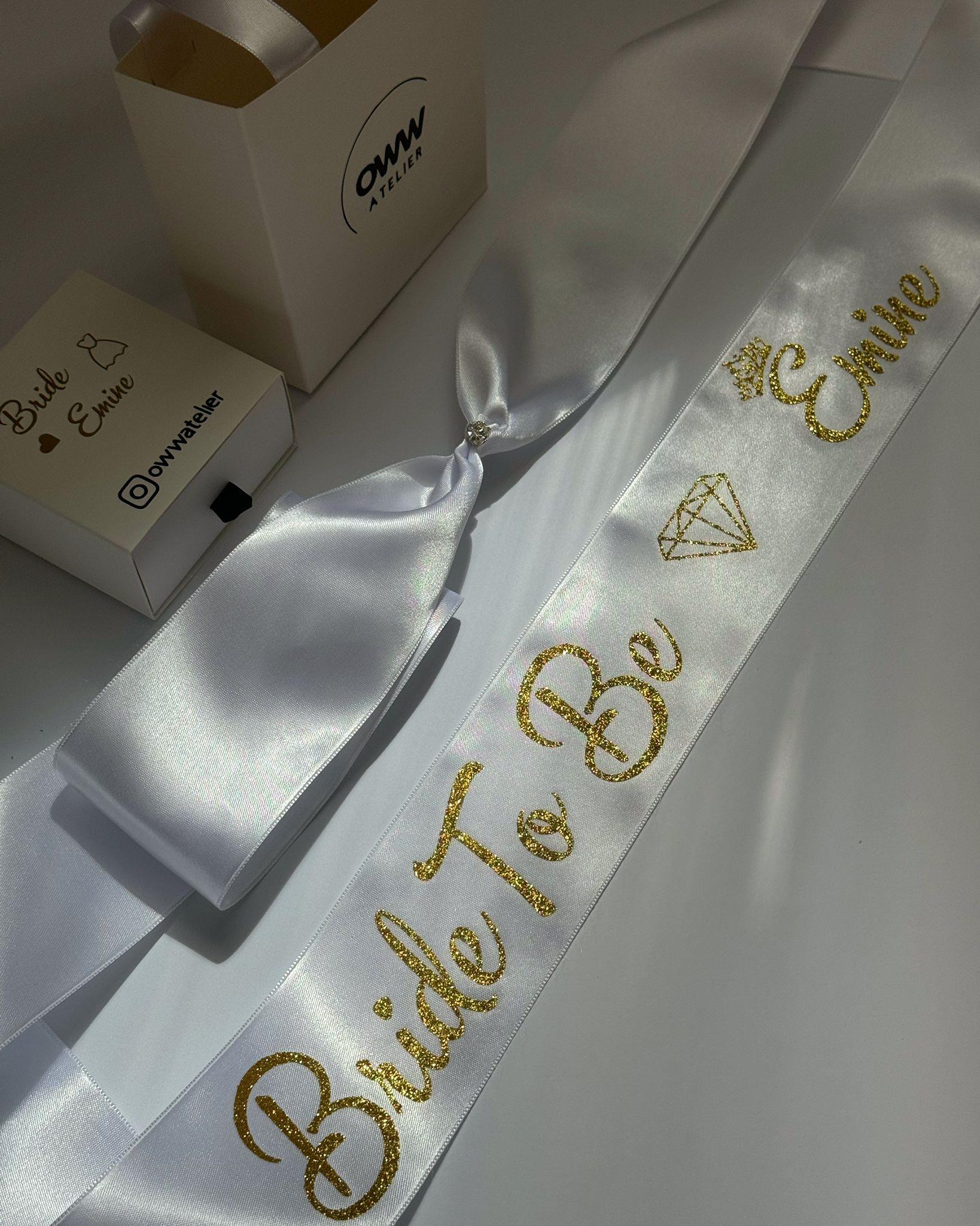 İsimli Bride To Be Kurdele Model 8