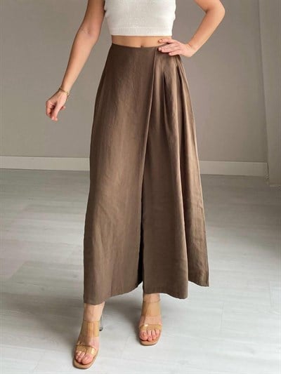 Premium %100 Keten Pareo Bol Paça Pantolon