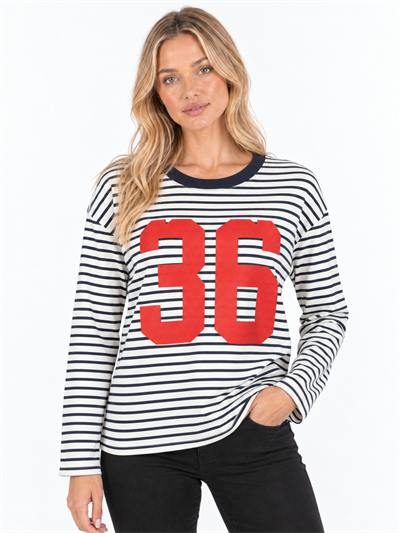 Recep ErdenÇizgili Bisiklet Yaka Uzun Kollu SweatshirtSweatshirt
