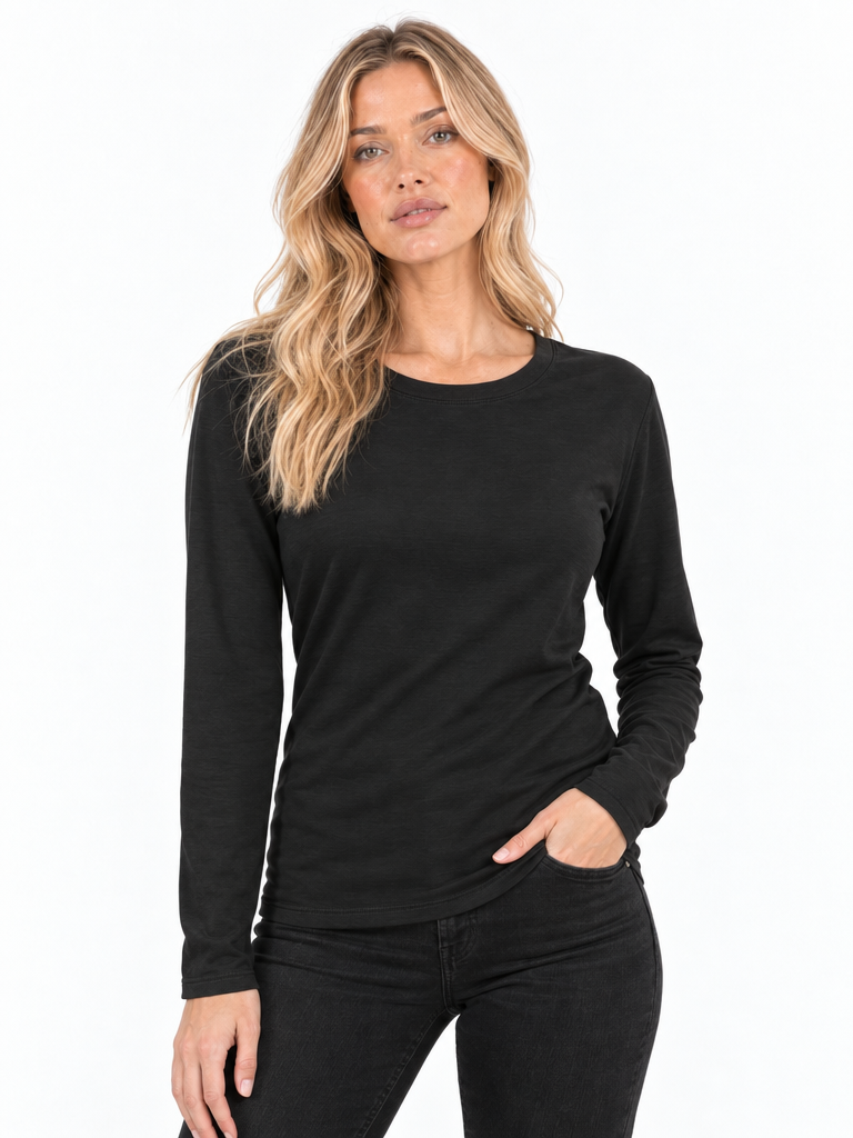 Recep ErdenKadın Uzun Kollu Bisiklet Yaka Basic SweatshirtSweatshirt