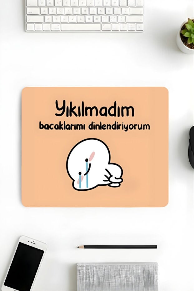 18x22 Cm Desenli Mouse Pad Baskılı Tasarımlı Mouse Pad,Ofis Aksesuarları Yıkılmadım