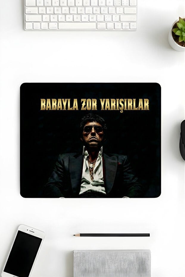 18x22 Cm Desenli Mouse Pad Baskılı Tasarımlı Mouse Pad,Ofis Aksesuarları Babayla Zor Yarışırlar