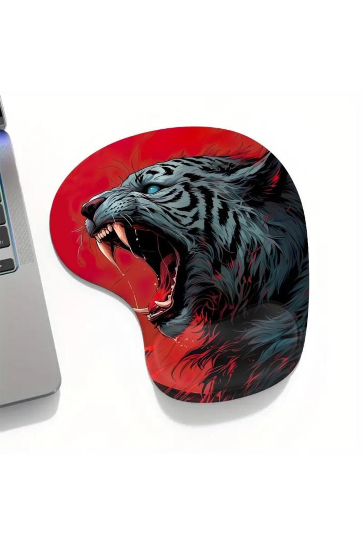 Angry Tiger Bilek Destekli Mouse Pad
