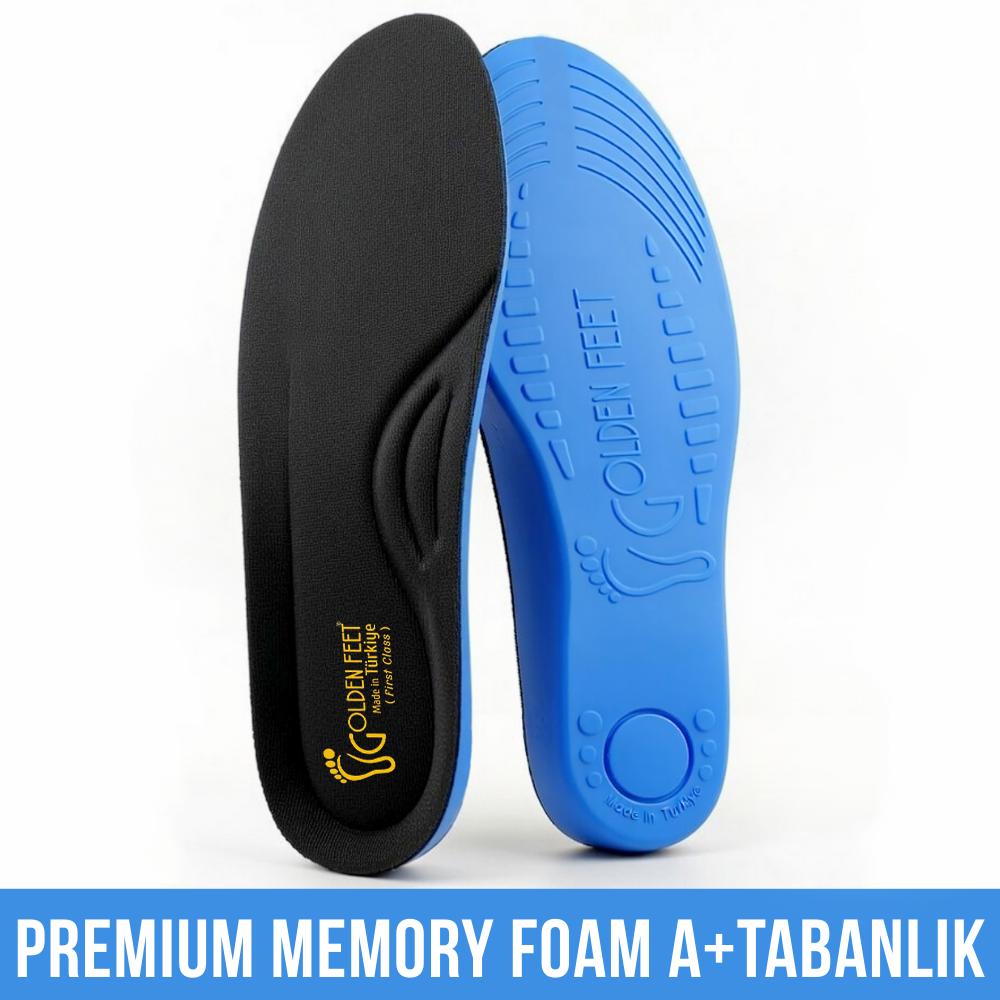 Golden Feet Memory Foam Ortopedik Tabanlık Rahat Yumuşak Konforlu Destekli Günlük Spor Erkek Kadın