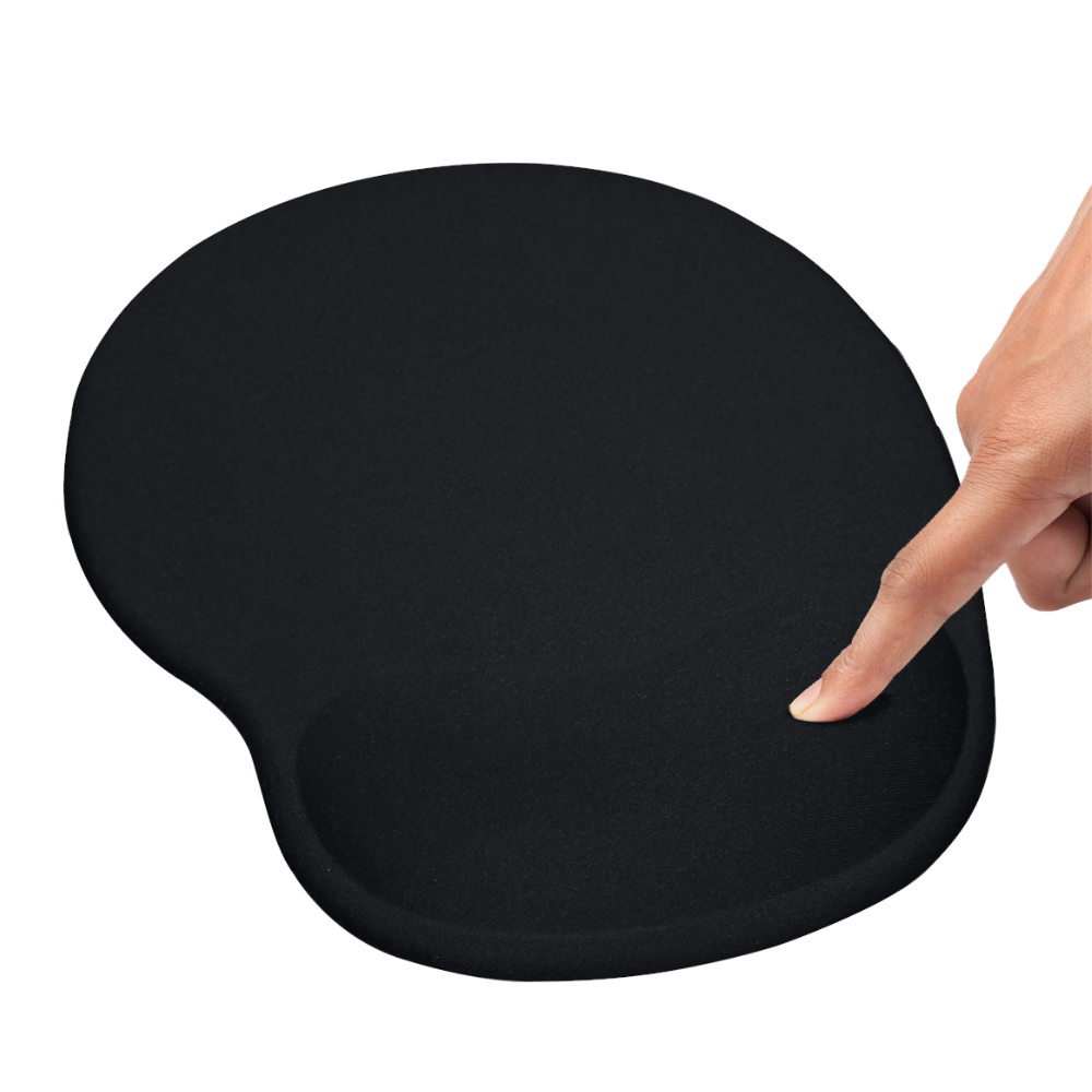 Siyah Bilek Destekli Mouse Pad Flexible Ergonomik Kaymaz Taban Mouse Pad