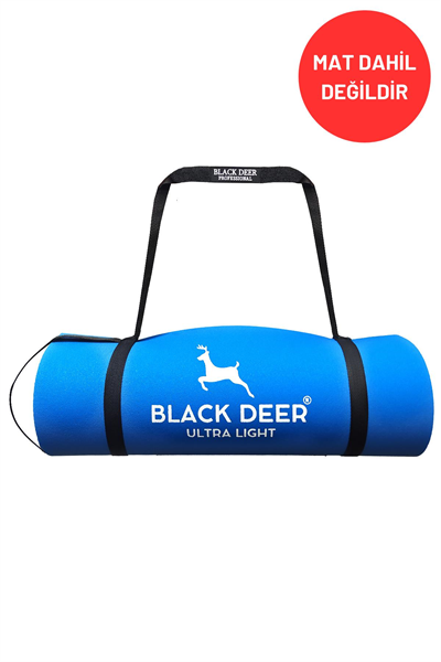 Ayarlanabilir Mat Taşıma Askısı Yoga Pilates Kamp Mat Taşıma Kayışı Klipsli Siyah