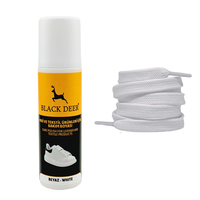 Beyaz Ayakkabı,Deri,Kumaş Boyası,Sneaker Beyaz Ayakkabı Temizleyici,Beyaz Bağcık 75 ML