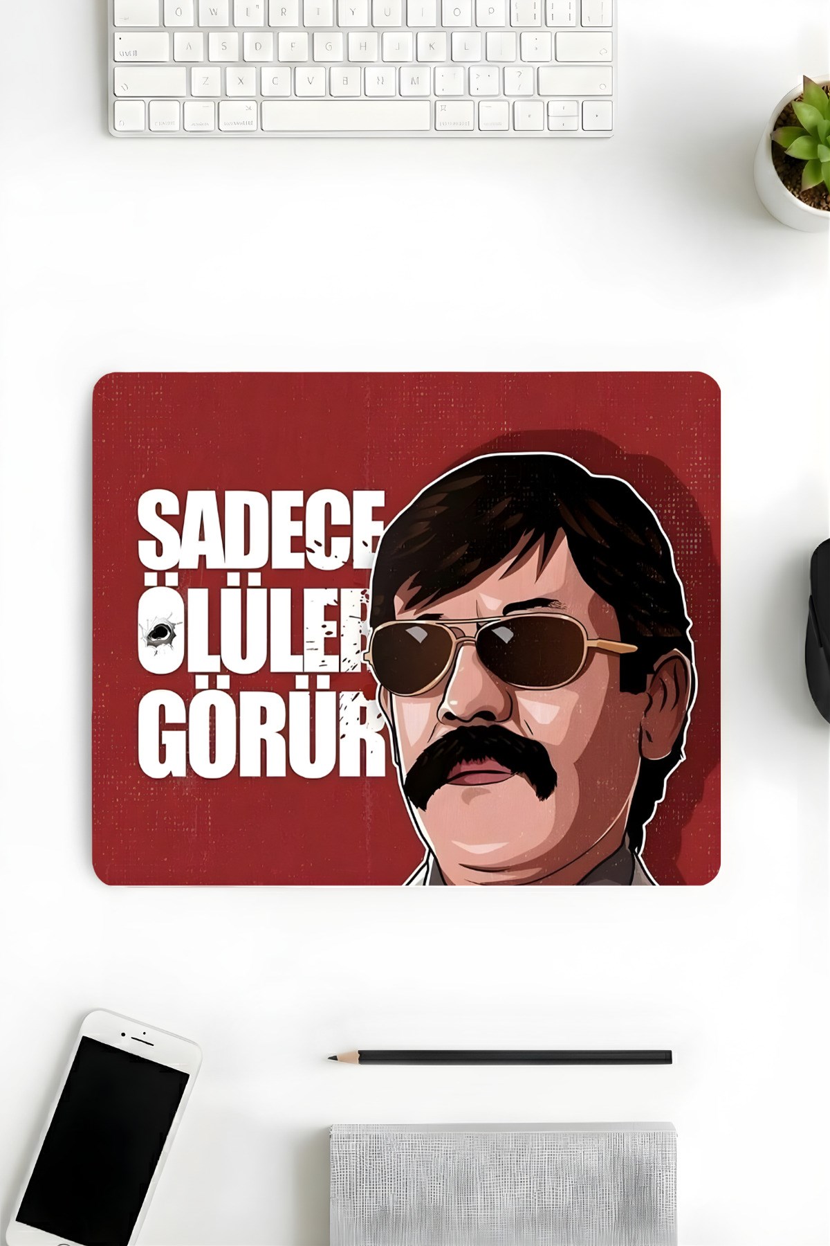 18x22 Cm Desenli Mouse Pad Baskılı Tasarımlı Mouse Pad,Ofis Aksesuarları Sadece Ölüler Görür