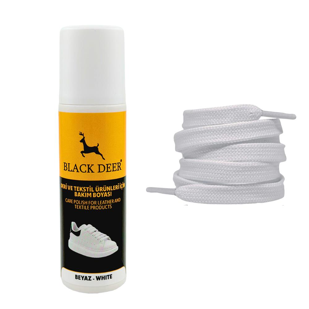 Beyaz Ayakkabı,Deri,Kumaş Boyası,Sneaker Beyaz Ayakkabı Temizleyici,Beyaz Bağcık 75 ML