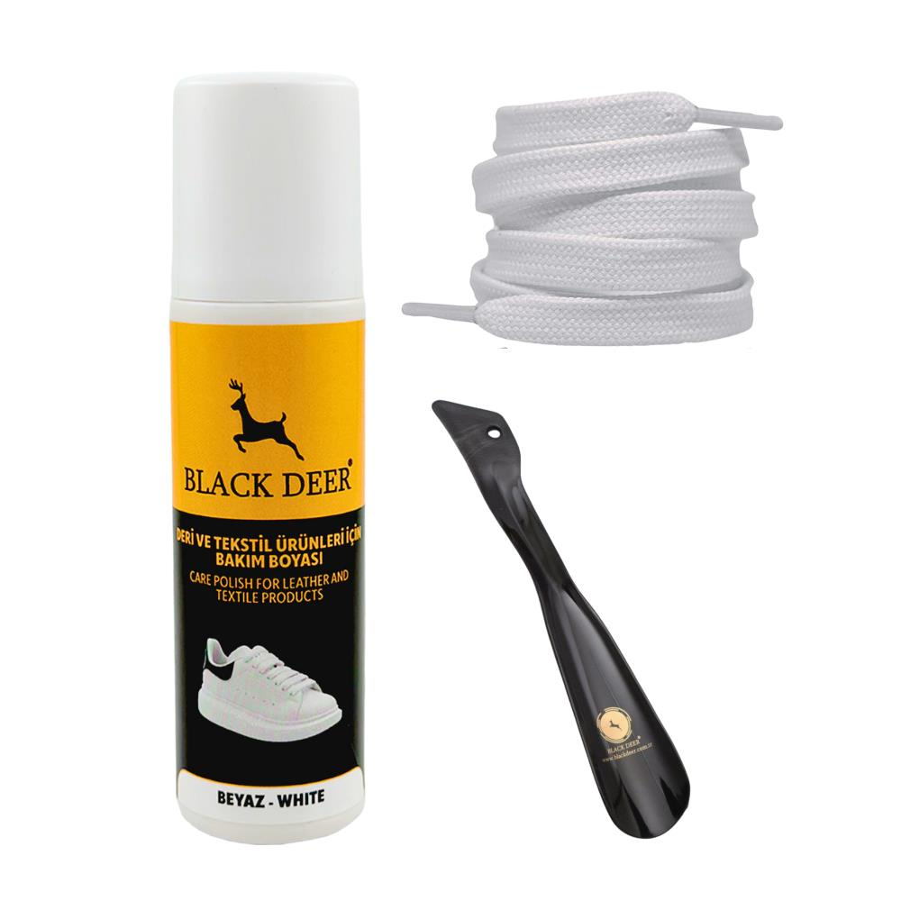 Beyaz Ayakkabı,Deri,Kumaş Boyası,Sneaker Beyaz Ayakkabı Temizleyici,Ayakkabı Çekeceği,Bağcık 75 ML