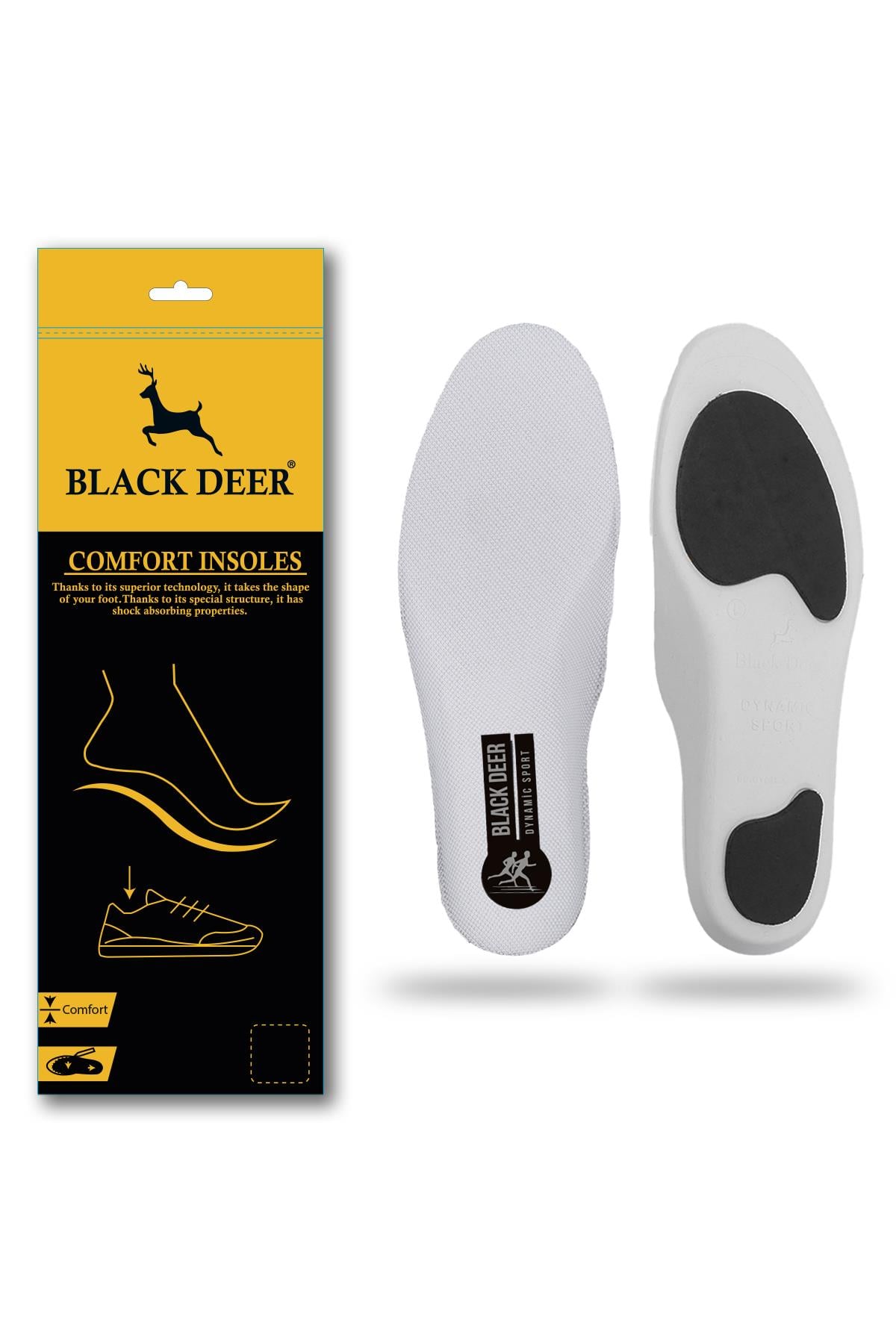Black Deer Dynamic Sport Beyaz Ayakkabı İç Tabanlık