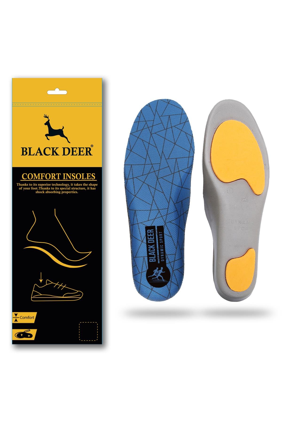 Black Deer Dynamic Sport Mavi-Triangle Ayakkabı İç Tabanlık