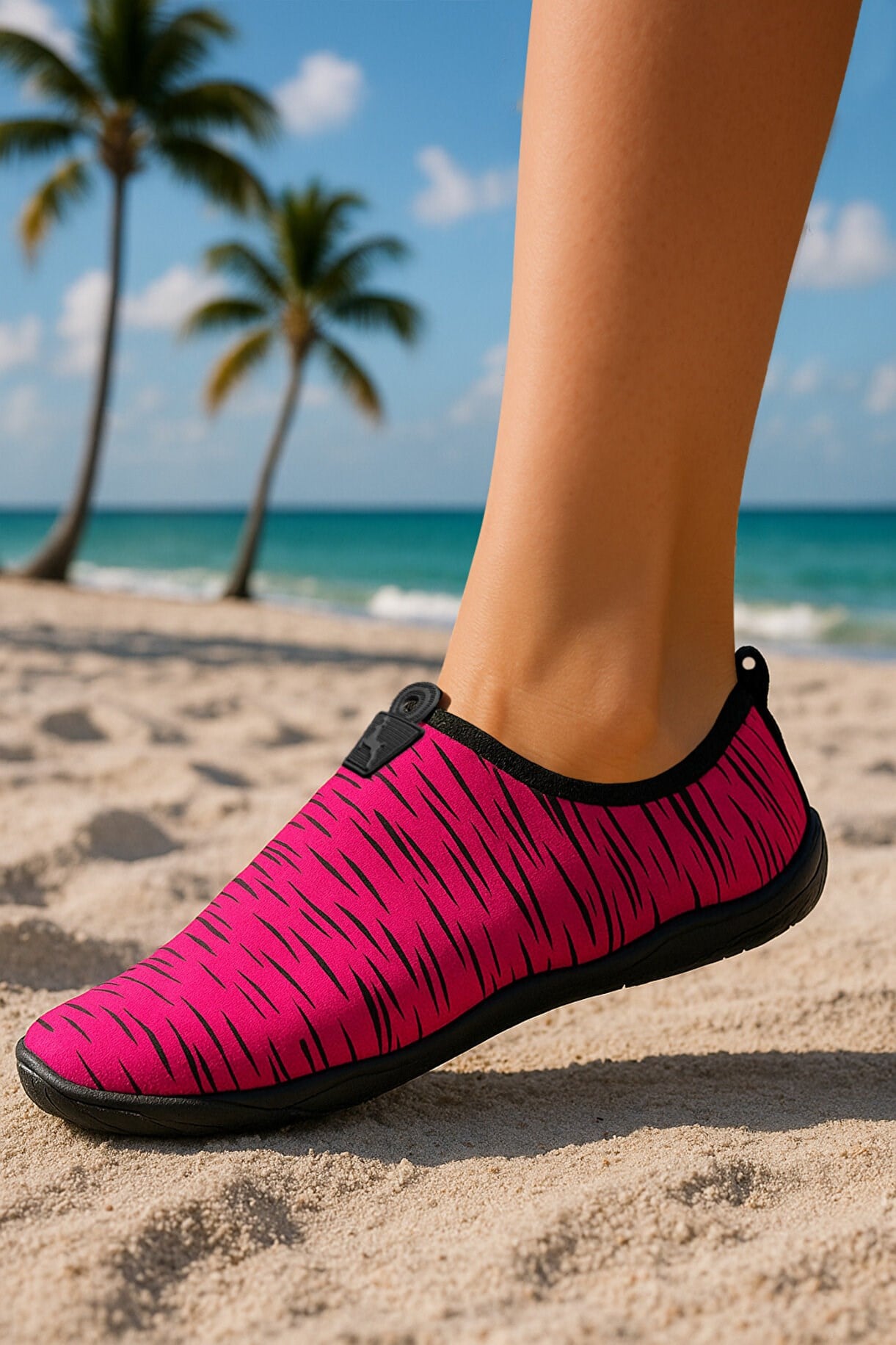 Black Deer Dreamy Pink-Black Multipurpose Beach and Sea Shoes