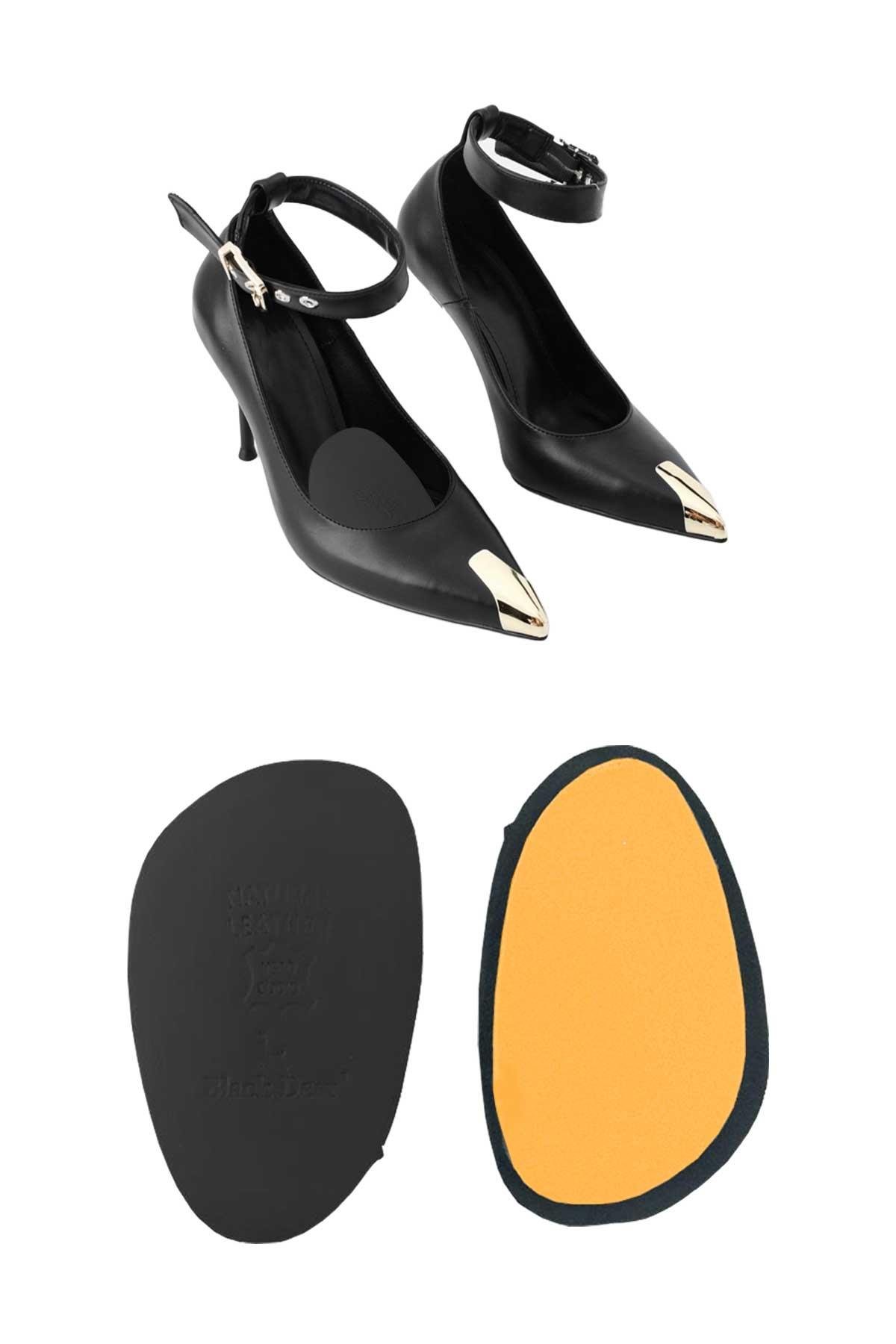 Deri Ön Pençe Destekleyici Numara Küçültme Ayakkabı Daraltma Pedi 1 Çift