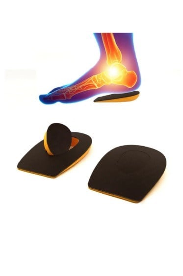 Heel Relief Deri Topuk Dikeni Tabanlık,Topuk Yumuşatıcı İç Taban,Gizli Topuk Dikeni Taban Kahverengi