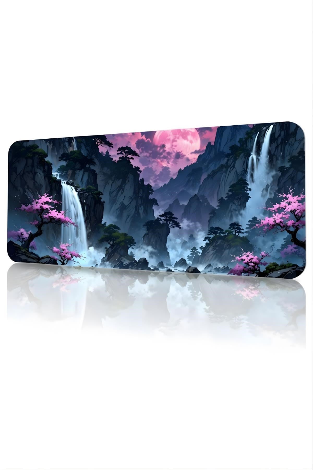 Premium Dikişli Kenar 70x30 cm Dijital Oyuncu Gaming Mouse Pad Jungle Art